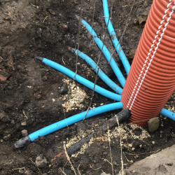 Så forbandt vi alle rørene i en brønd isteden for