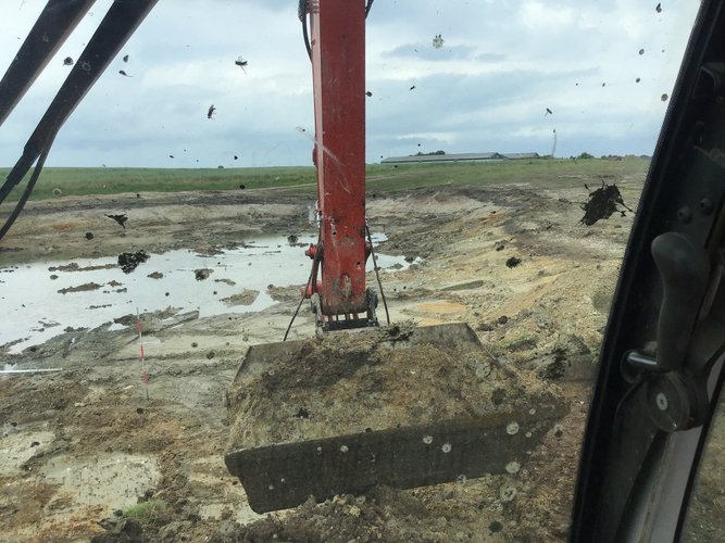 Udgravning af en ny sø på 2800 m2 gettrup 