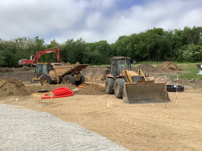 Lægning af div kabler og rør ind i ny hus